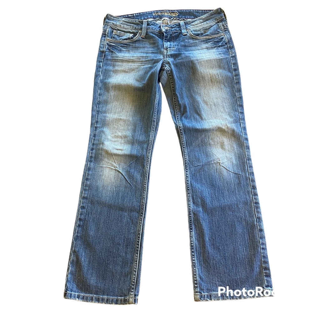American Eagle hipster Y2k jeans faded thighs 6 excellent preowned condition